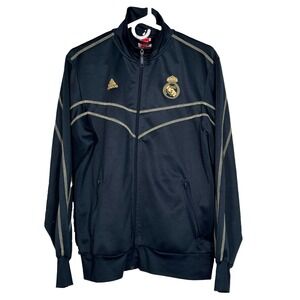 Adidas Real Madrid Track Jacket Black Gold Full Zip Asian Size S Rare